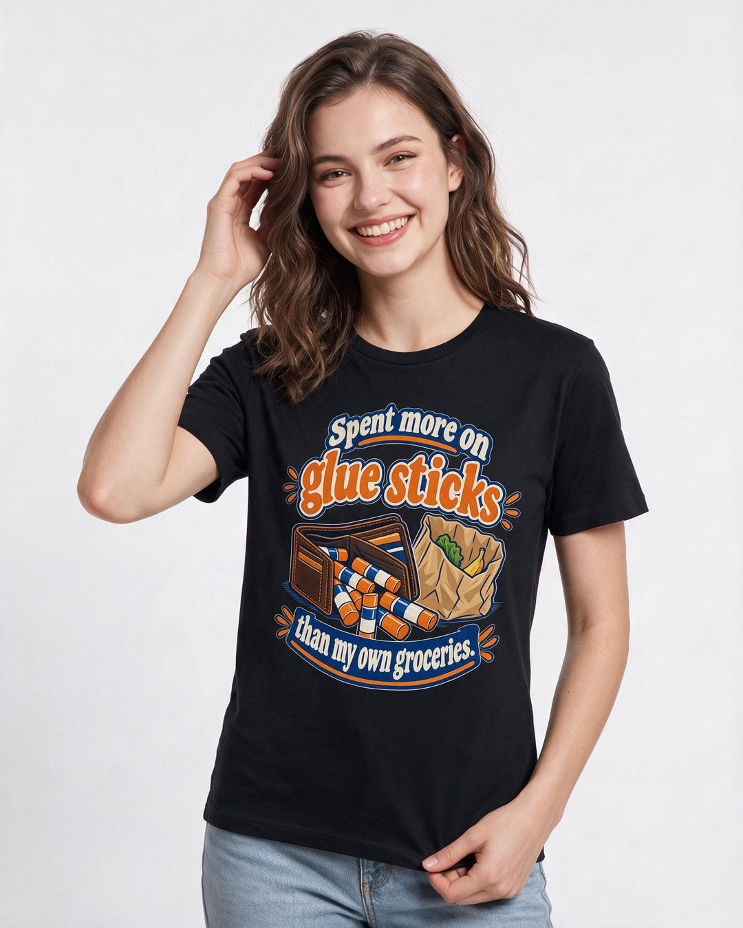 Teacher Black T-Shirt for Women – Everyday Expression Graphic Tee product image 1