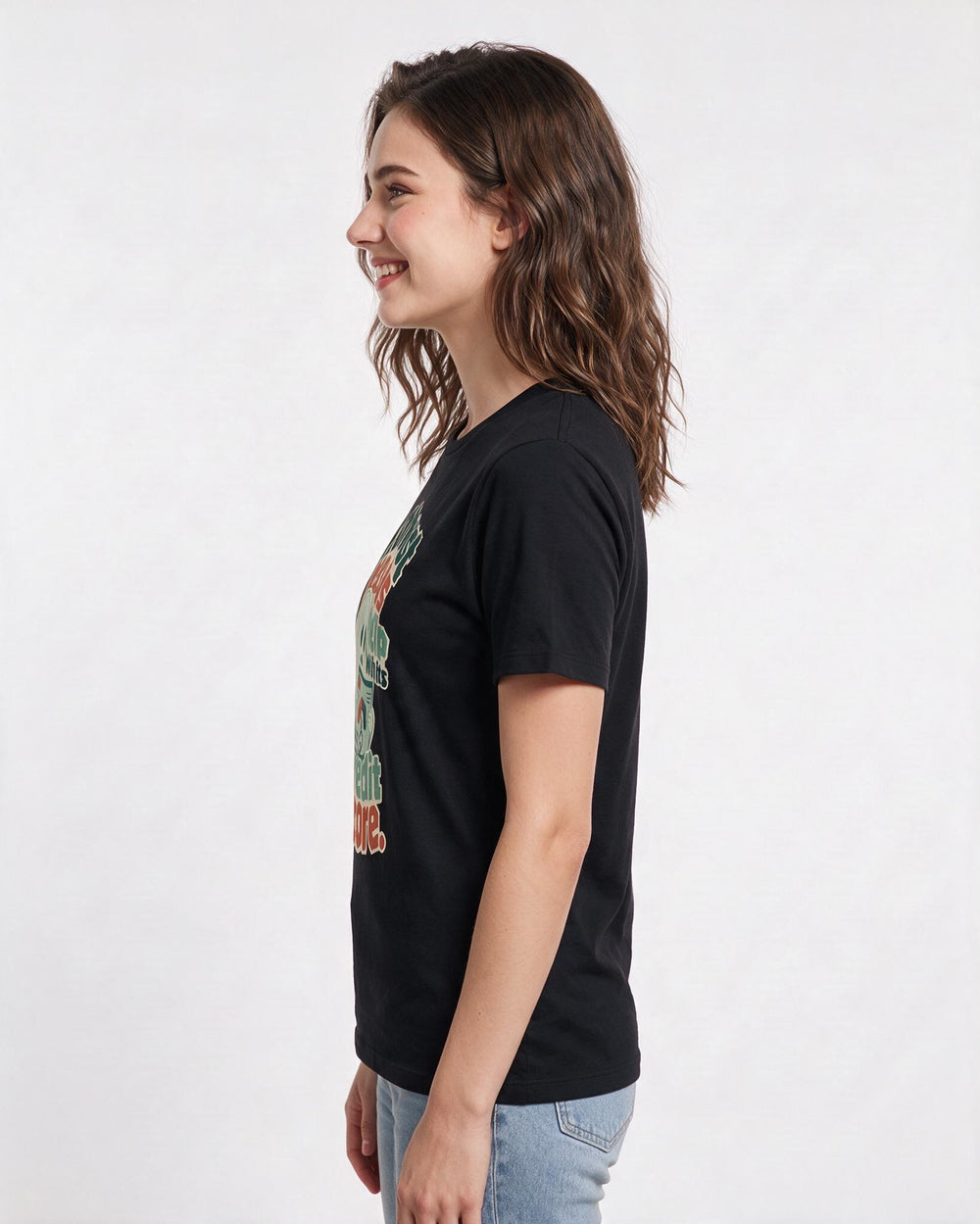 Halloween Women's Black T-Shirt – My ghost needs help with its credit score. product image 2