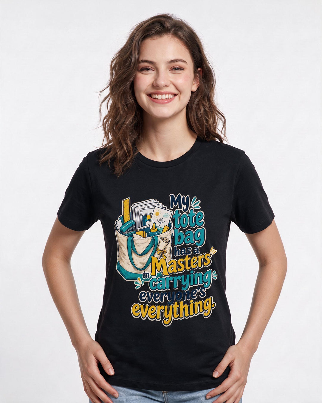 Teacher Black T-Shirt for Women – Everyday Expression Graphic Tee product image 3