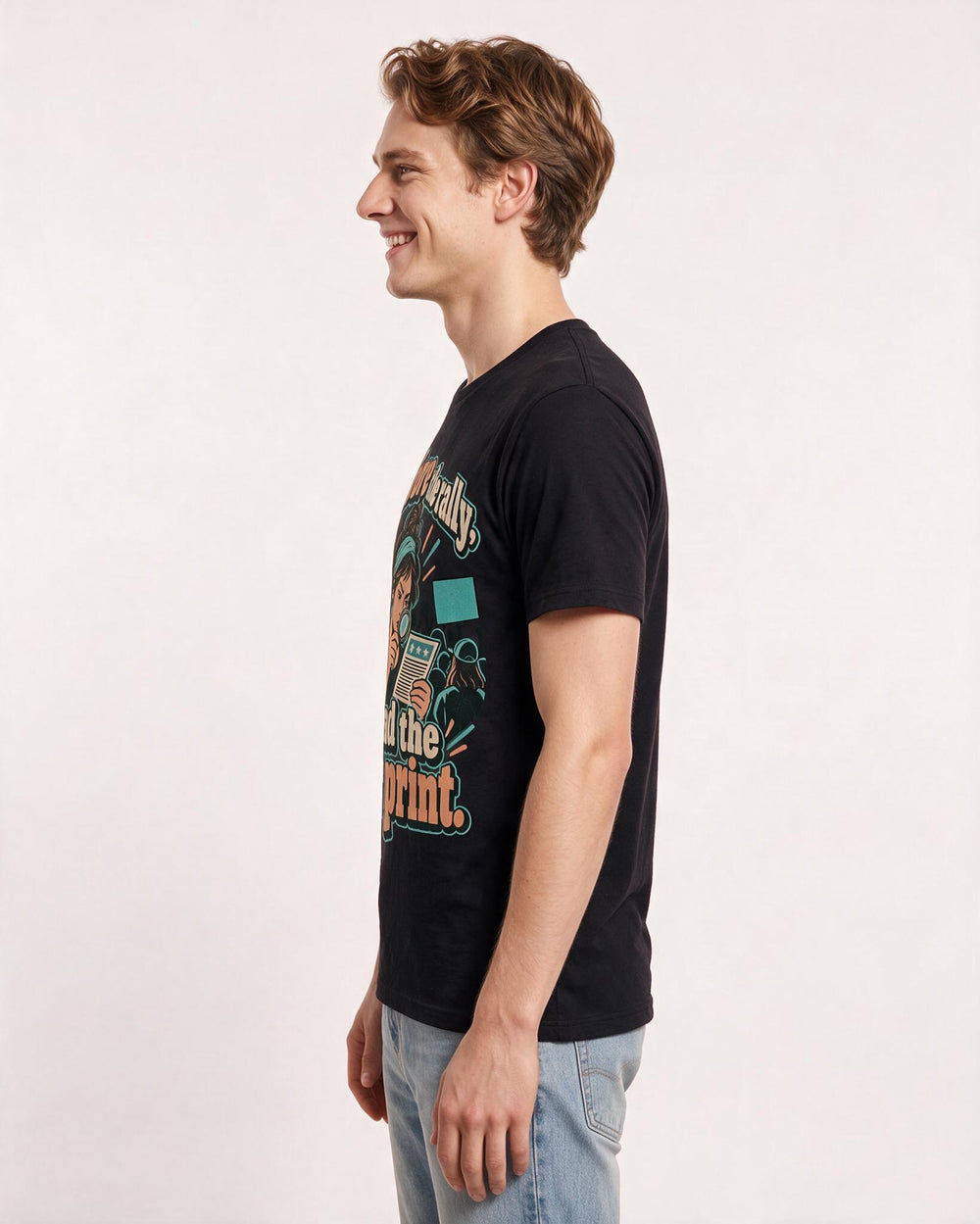 Political Statement Black T-Shirt for Men – Everyday Expression Graphic Tee product image 2