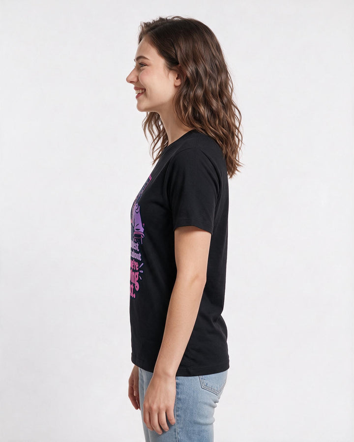 Beer Black T-Shirt for Women – Everyday Expression Graphic Tee product image 2