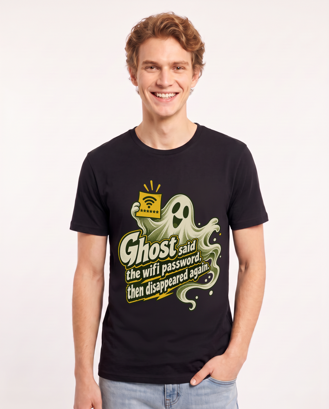 Halloween Black T-Shirt for Men – Halloween Theme Graphic Tee product image 3