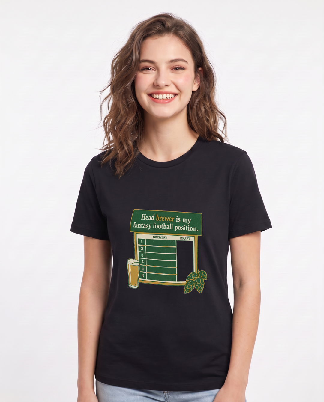 Beer Black T-Shirt for Women – Everyday Expression Graphic Tee product image 1
