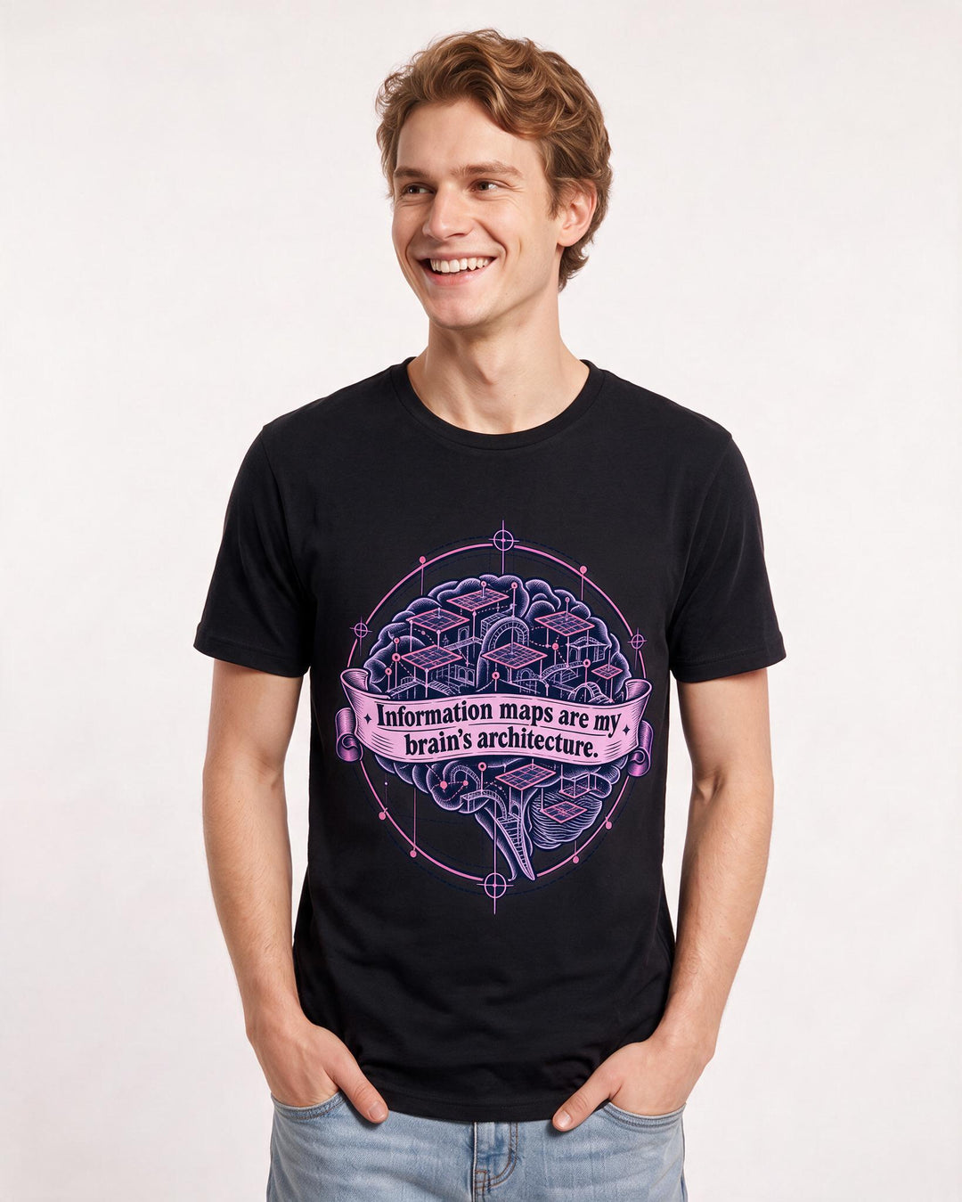 Neurodiversity Black T-Shirt for Men – Everyday Expression Graphic Tee product image 1