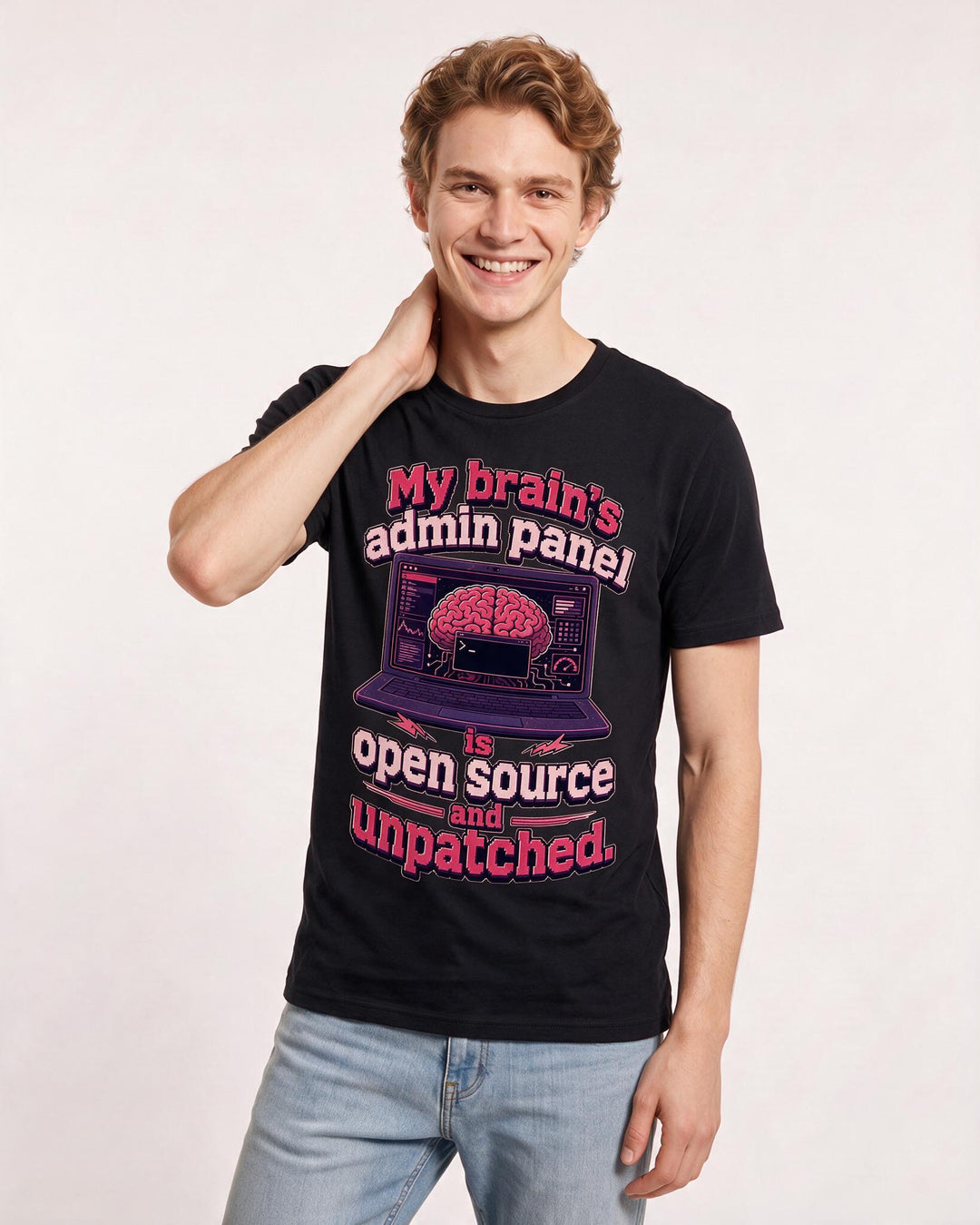 Neurodiversity Black T-Shirt for Men – Everyday Expression Graphic Tee product image 3