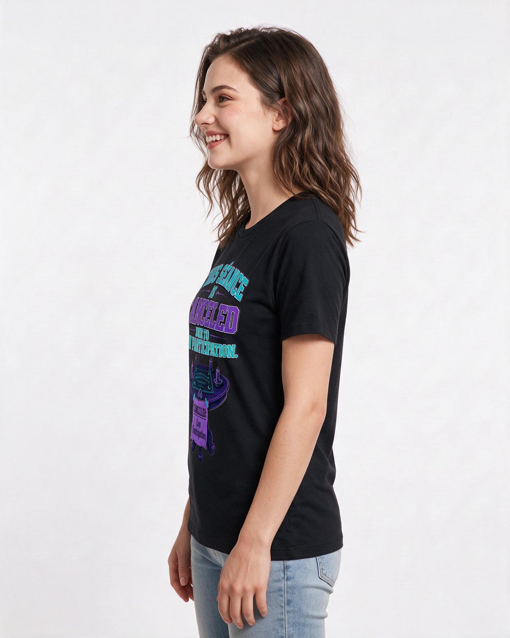 Halloween Black T-Shirt for Women – Halloween Theme Graphic Tee product image 2