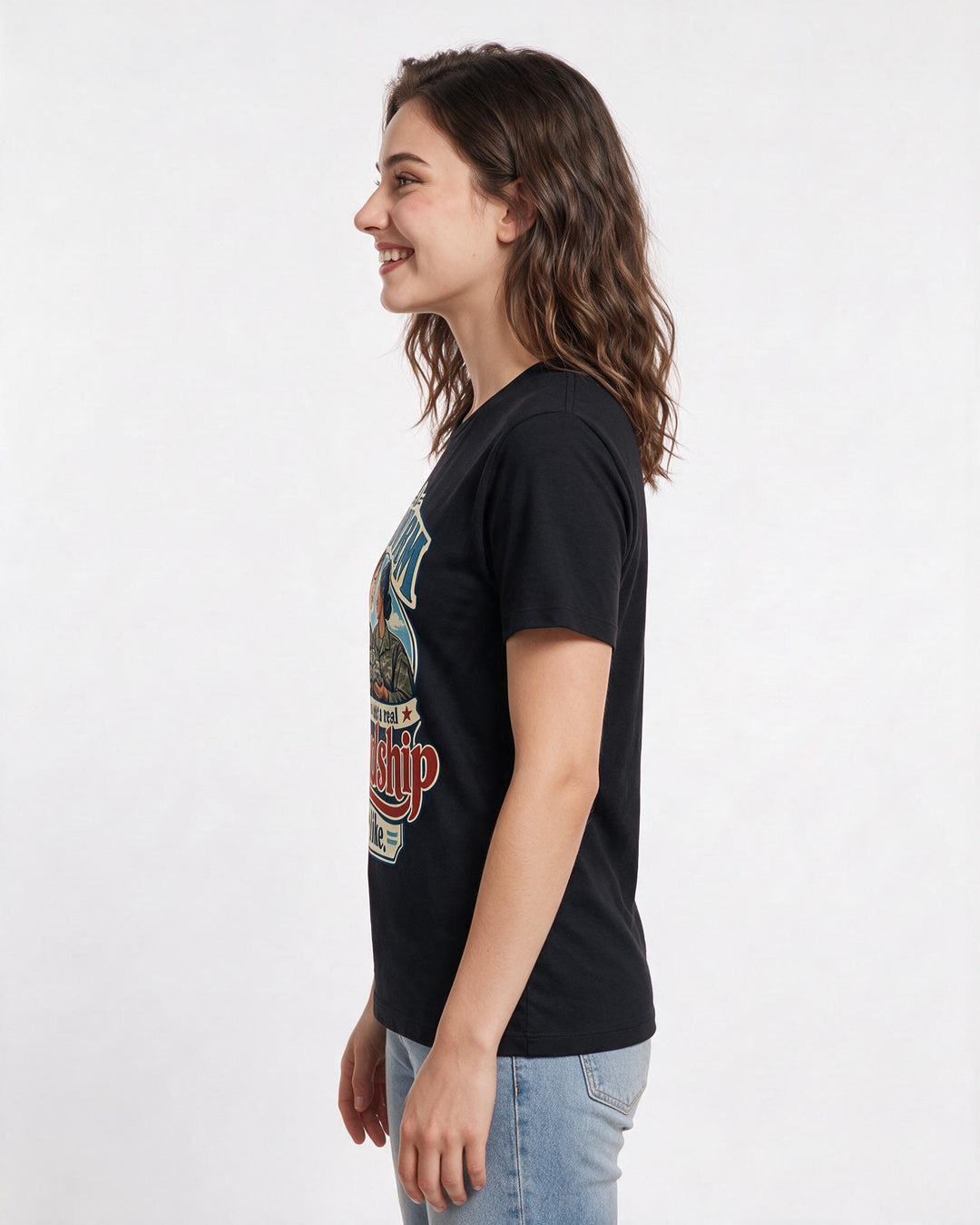 Veteran Black T-Shirt for Women – Everyday Expression Graphic Tee product image 2