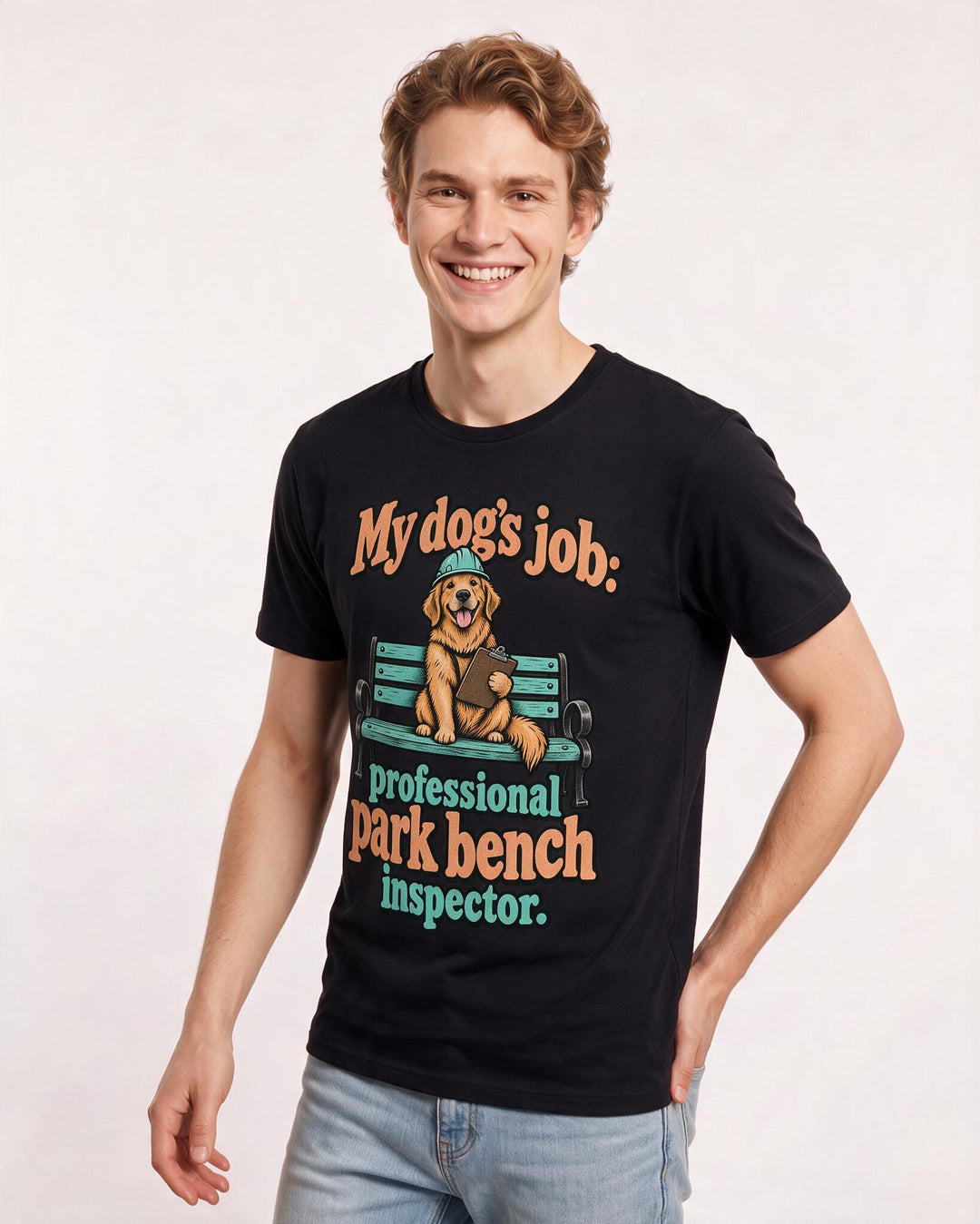 Cat Lover Black T-Shirt for Men – Everyday Expression Graphic Tee product image 1