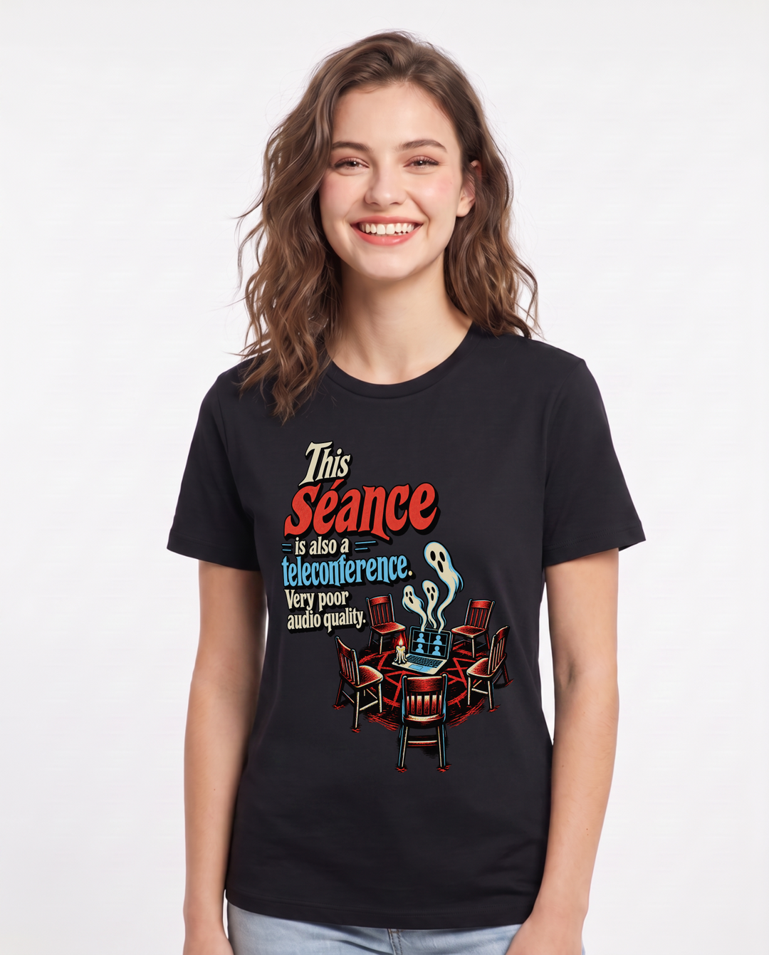 Halloween Black T-Shirt for Women – Halloween Theme Graphic Tee product image 3