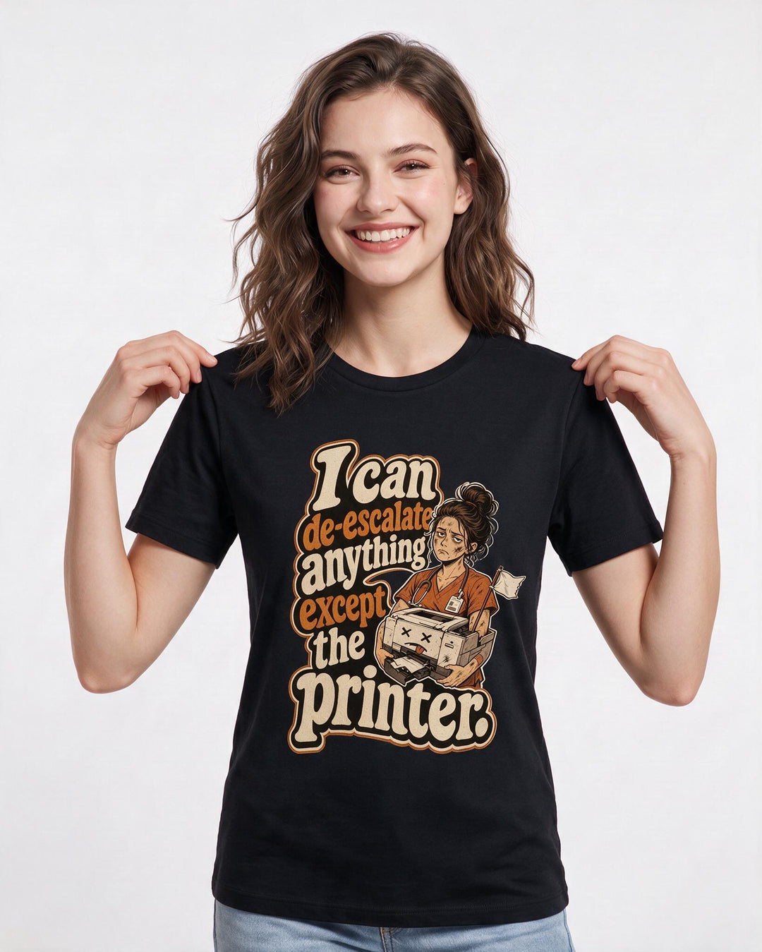 Nurse Black T-Shirt for Women – Nursing Life Graphic Tee product image 3