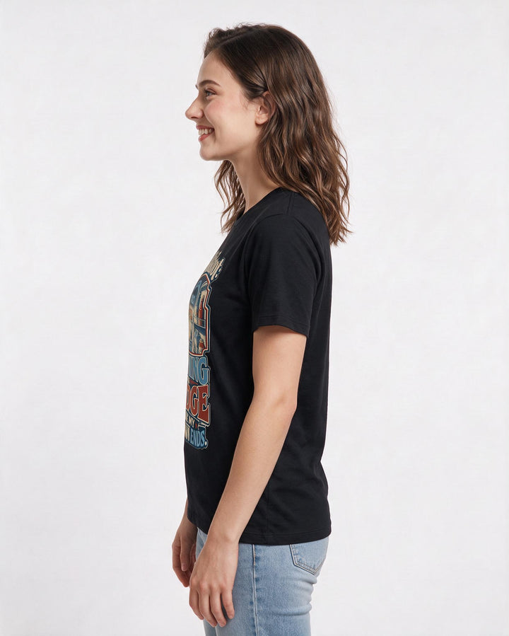 Funny Gaming Women's Black T-Shirt – Skillshot: Opening the fridge before product image 2