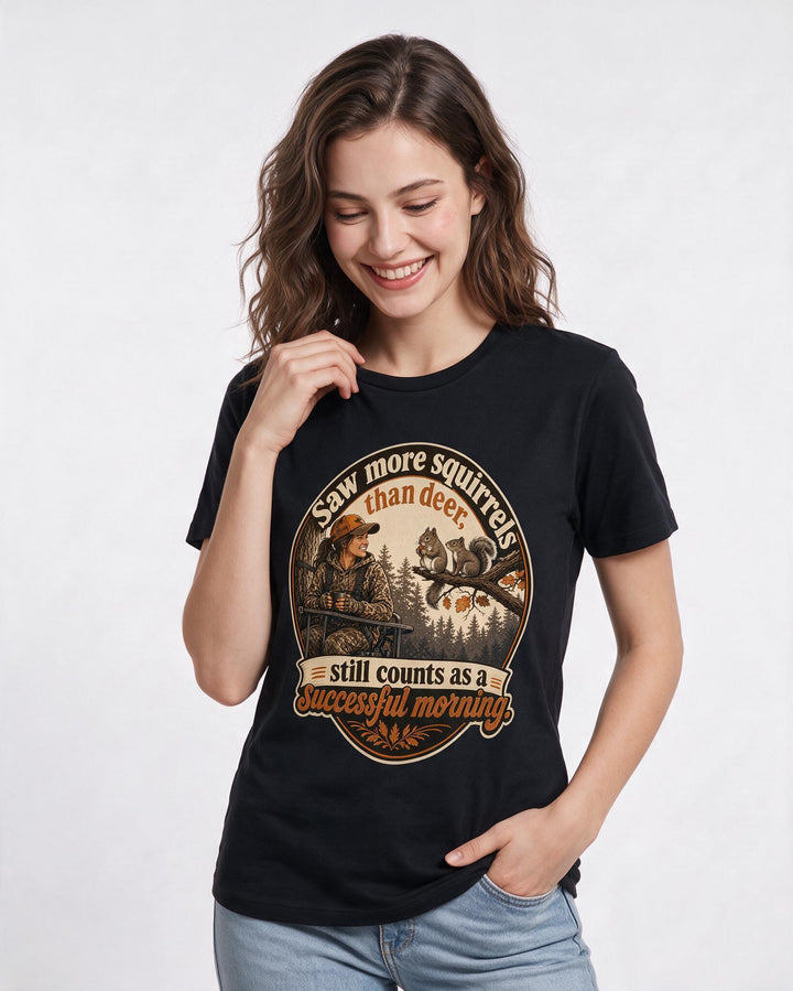 Hunting Black T-Shirt for Women – Everyday Expression Graphic Tee product image 1