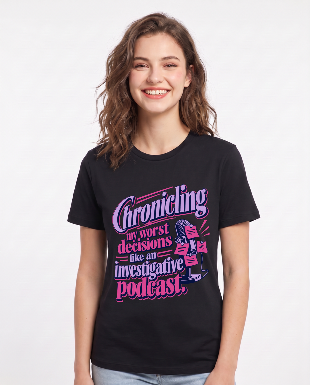 Meme Black T-Shirt for Women – Everyday Expression Graphic Tee product image 3