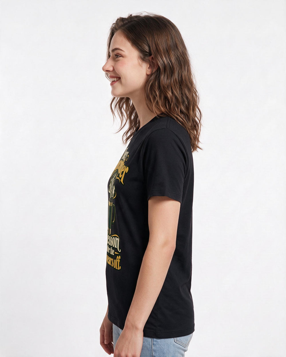 Teacher Black T-Shirt for Women – Everyday Expression Graphic Tee product image 2