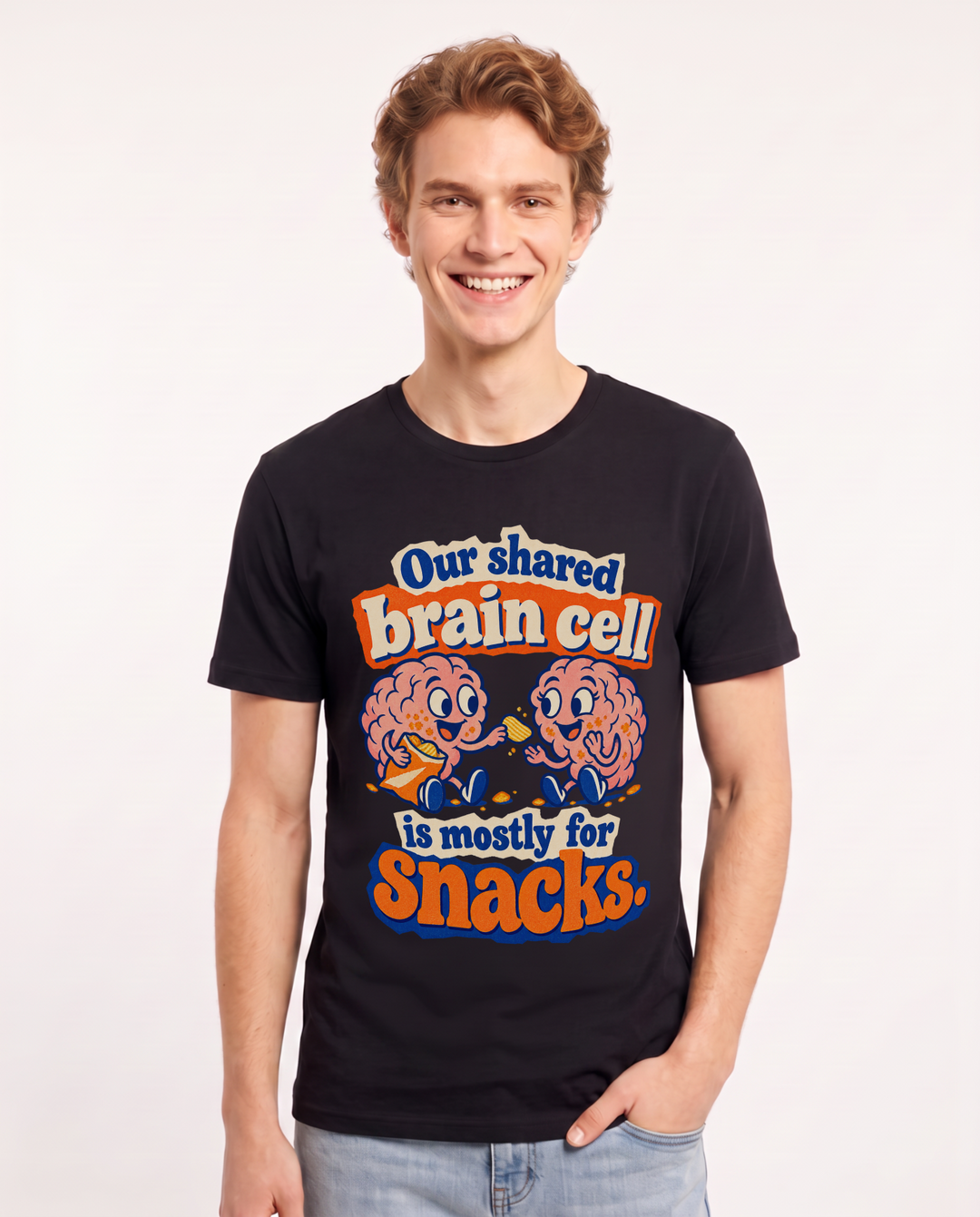 Couples Black T-Shirt for Men – Everyday Expression Graphic Tee product image 3