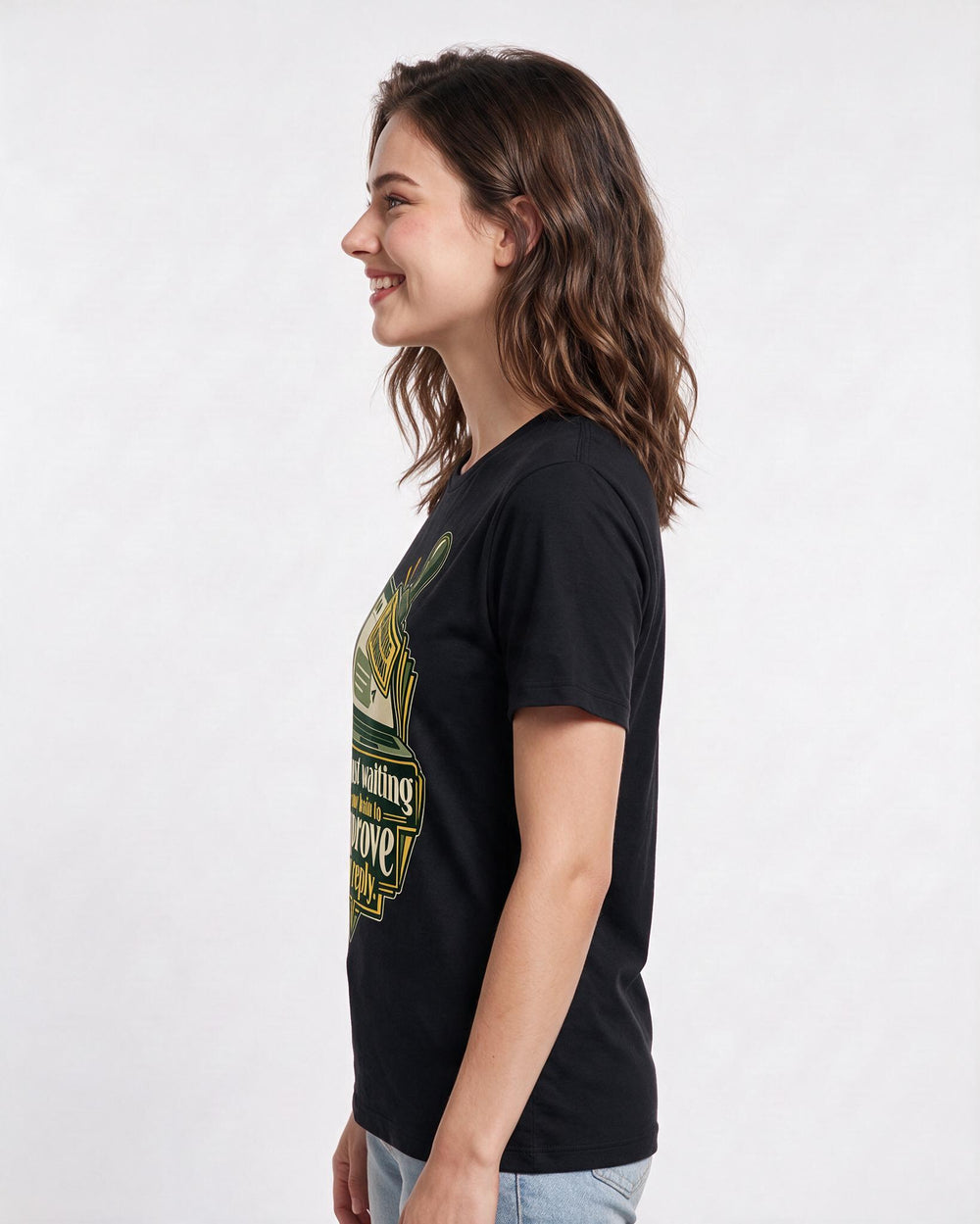 Meme Black T-Shirt for Women – Everyday Expression Graphic Tee product image 2