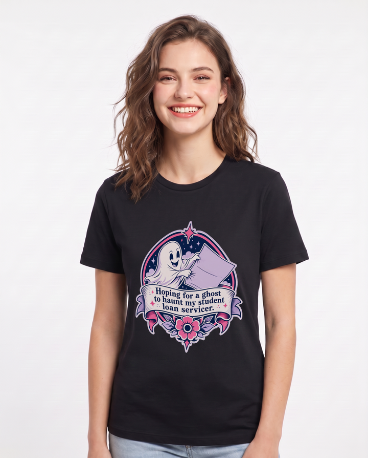 Halloween Black T-Shirt for Women – Halloween Theme Graphic Tee product image 1