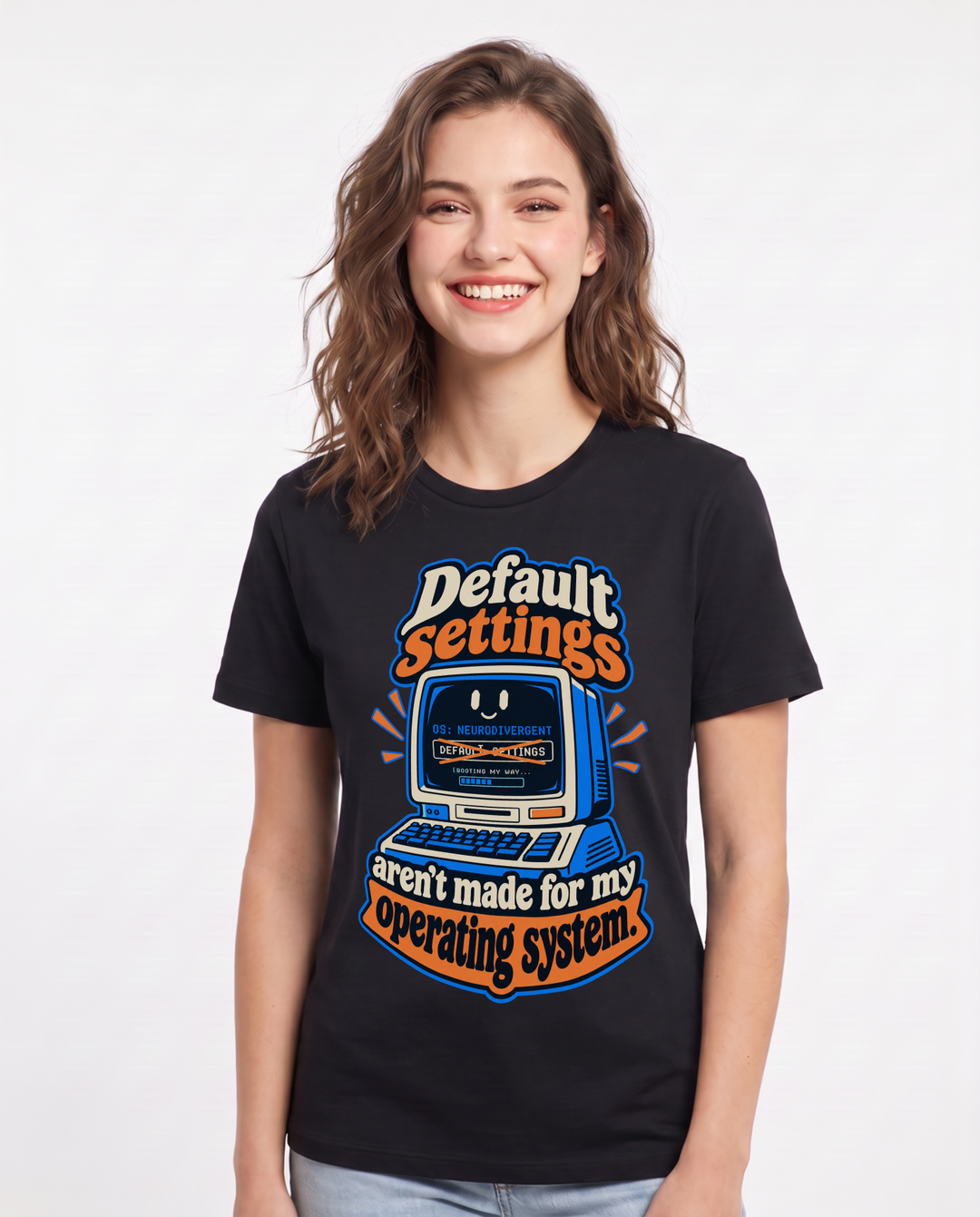 Neurodiversity Black T-Shirt for Women – Everyday Expression Graphic Tee product image 3