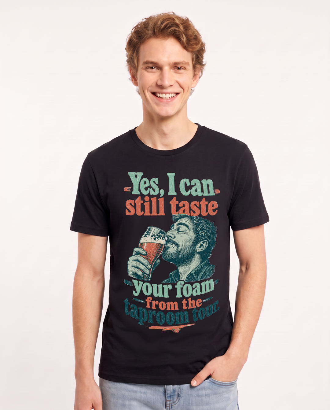 Beer Black T-Shirt for Men – Everyday Expression Graphic Tee product image 1