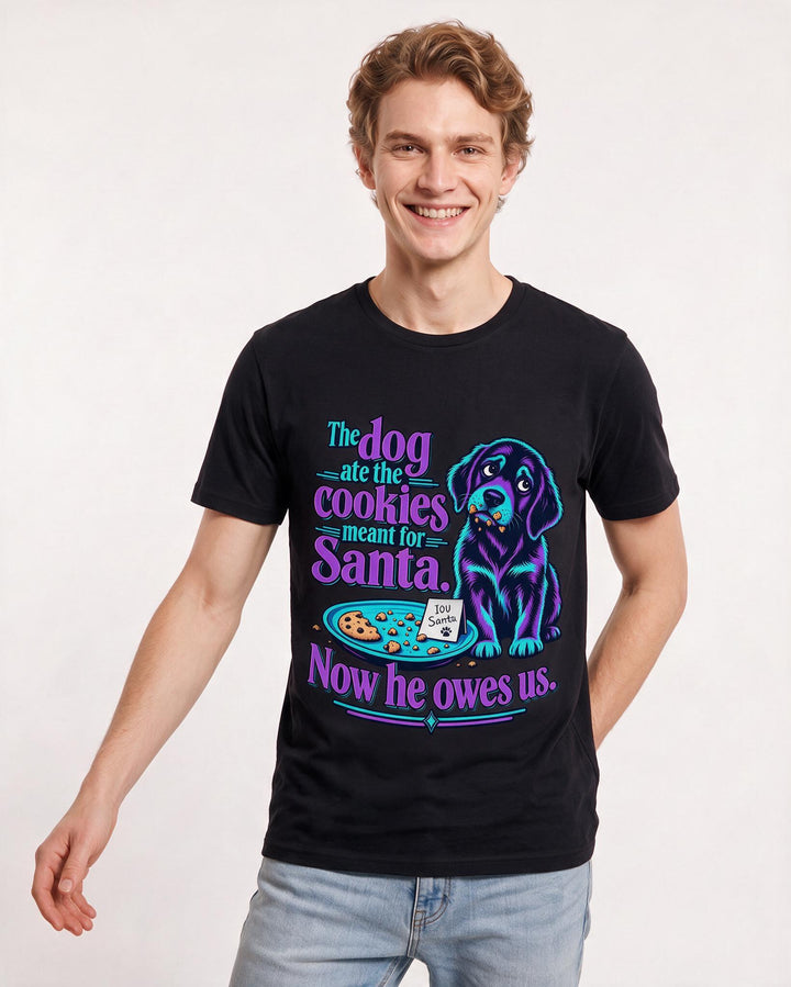 Christmas Black T-Shirt for Men – Holiday Theme Graphic Tee product image 1