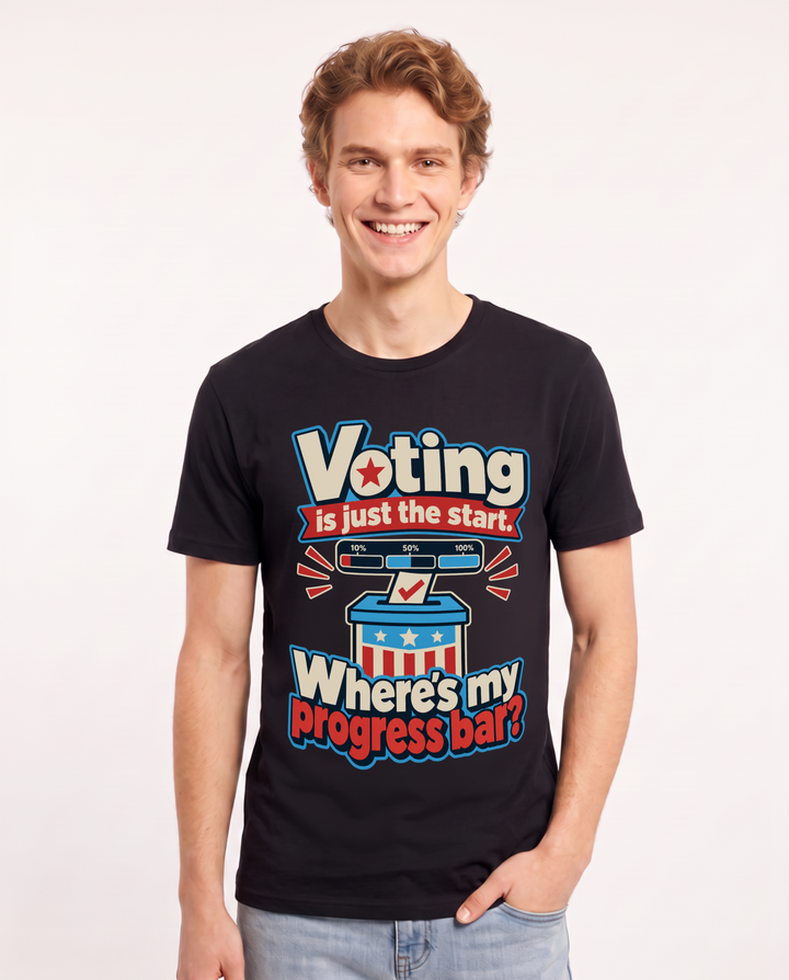 Political Statement Black T-Shirt for Men – Everyday Expression Graphic Tee product image 3