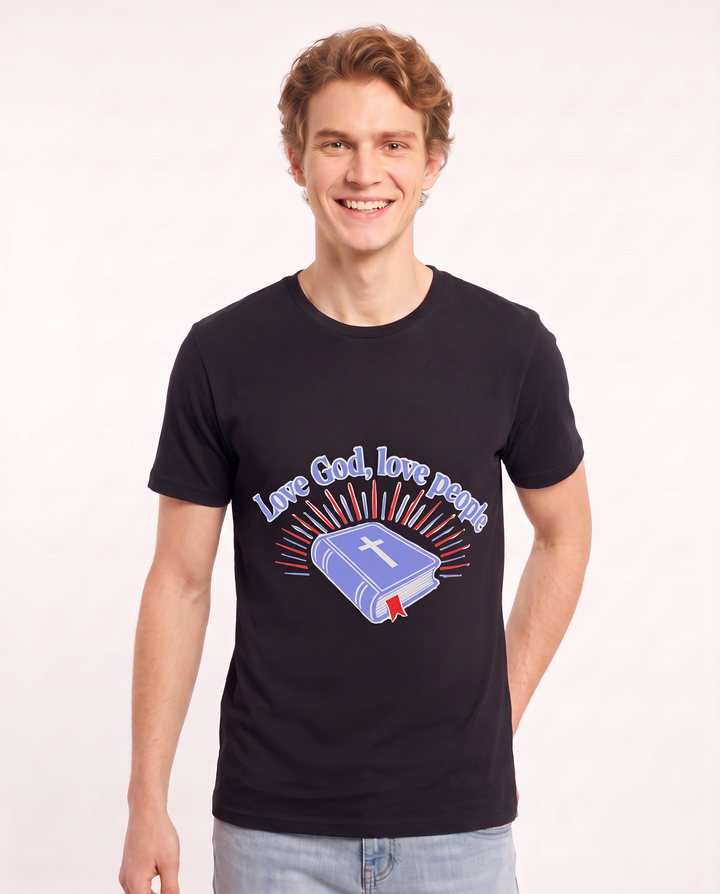 Love God, love people - Men's Black T-Shirt product image 1