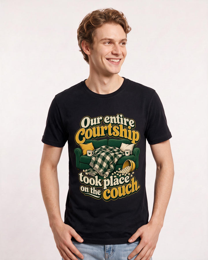 Couples Black T-Shirt for Men – Everyday Expression Graphic Tee product image 1
