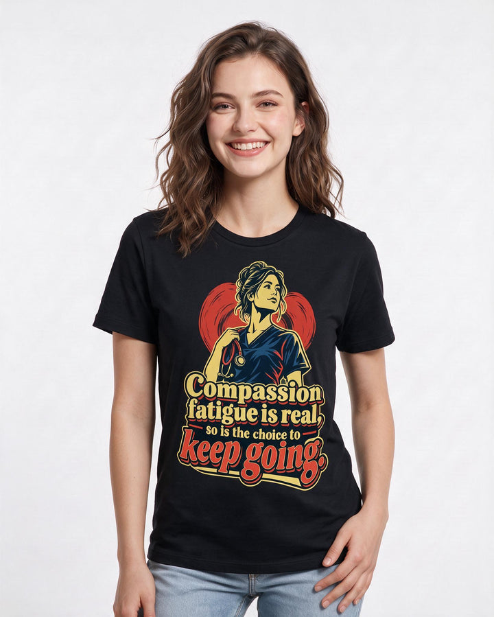 Nurse Black T-Shirt for Women – Nursing Life Graphic Tee product image 1