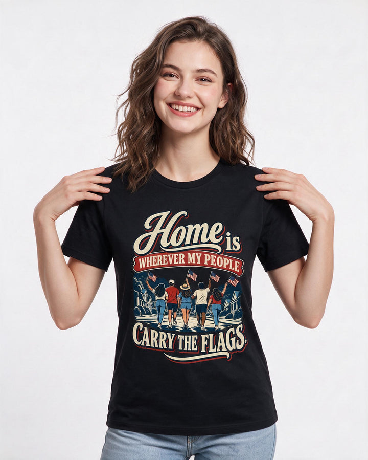Patriotic Black T-Shirt for Women – Everyday Expression Graphic Tee product image 1