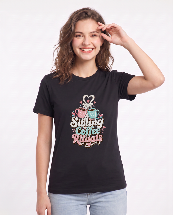 Sibling Coffee Rituals Women's Black T-Shirt product image 1