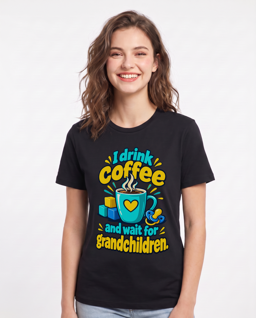 Grandparent Black T-Shirt for Women – Everyday Expression Graphic Tee product image 3
