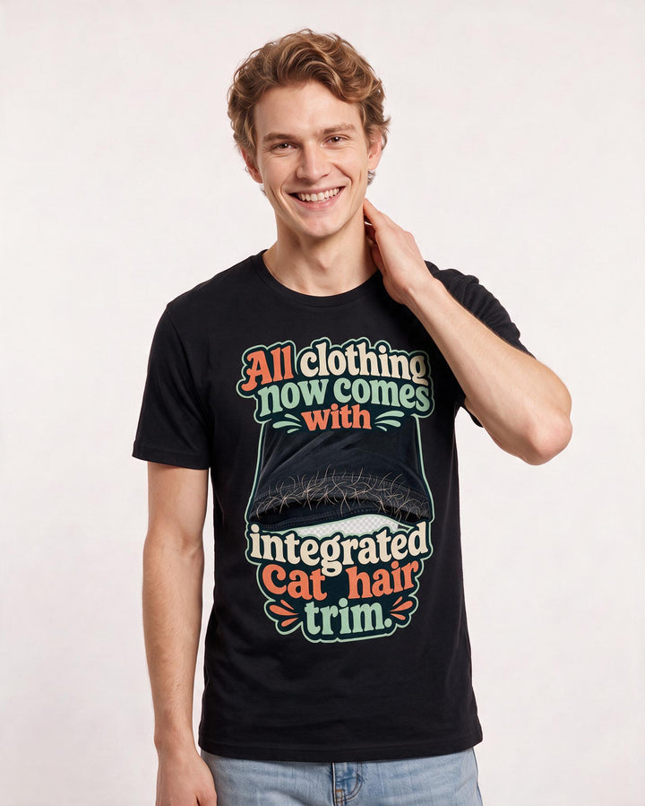 Cat Lover Black T-Shirt for Men – Everyday Expression Graphic Tee product image 1