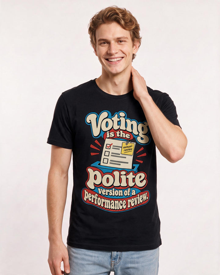 Political Statement Black T-Shirt for Men – Everyday Expression Graphic Tee product image 1