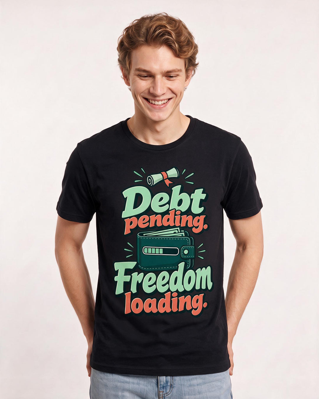 Graduation Black T-Shirt for Men – Everyday Expression Graphic Tee product image 1