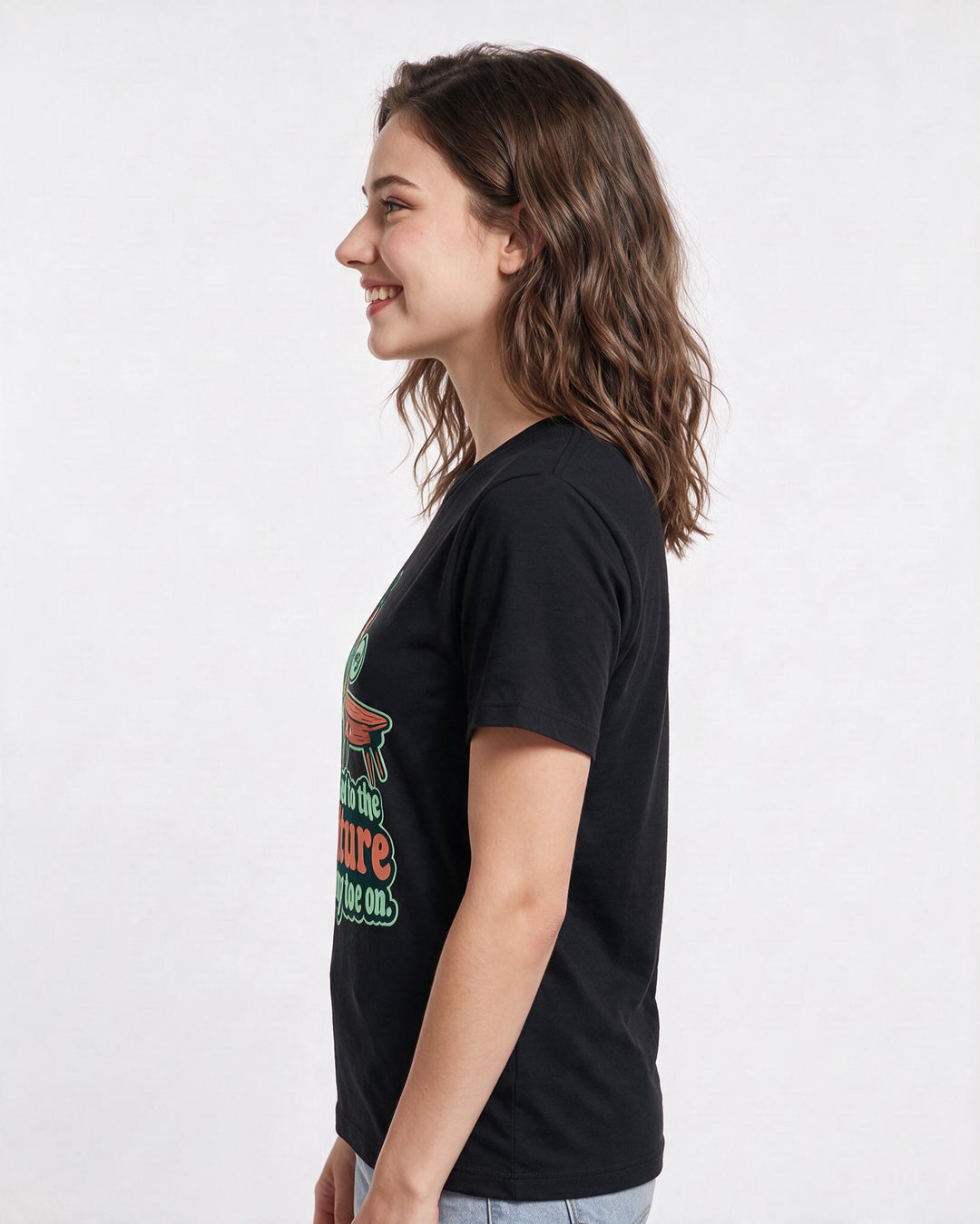 Meme Black T-Shirt for Women – Everyday Expression Graphic Tee product image 2