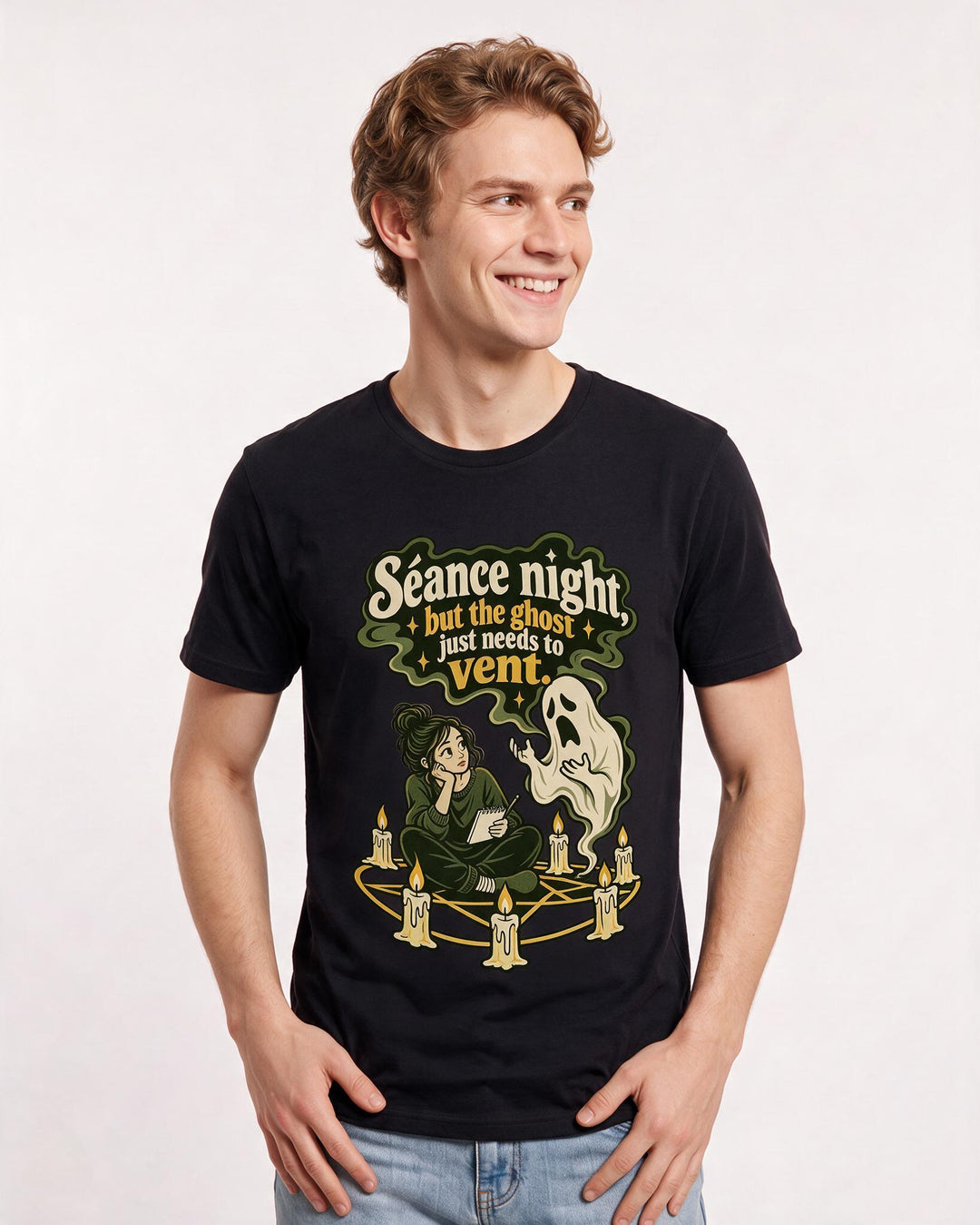 Halloween Black T-Shirt for Men – Halloween Theme Graphic Tee product image 1