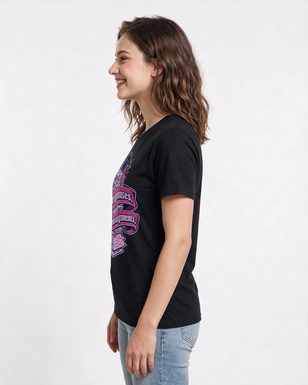 Teacher Black T-Shirt for Women – Everyday Expression Graphic Tee product image 2