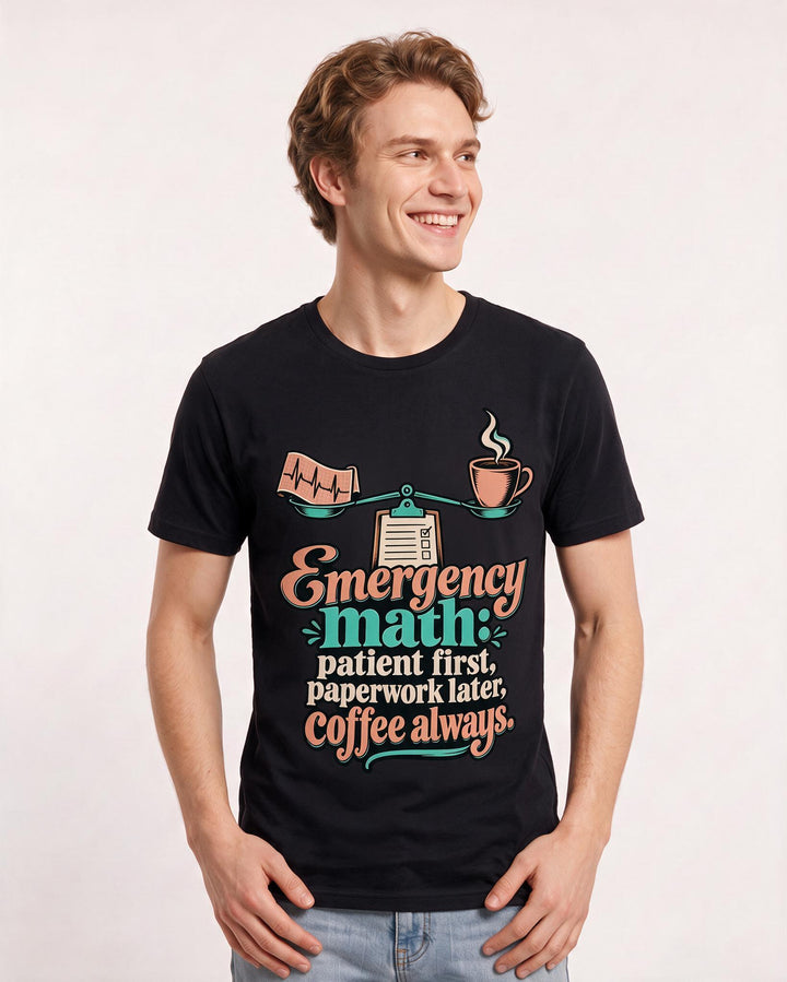 Nurse Black T-Shirt for Men – Nursing Life Graphic Tee product image 1
