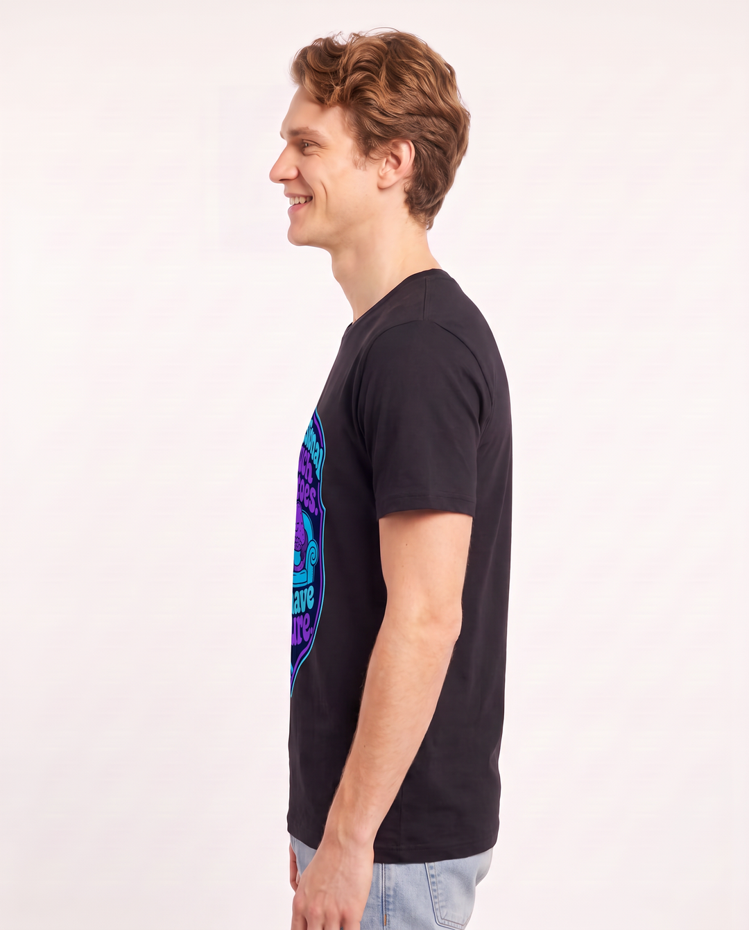 Couples Men's Black T-Shirt - Professional couch potatoes. We have product image 2