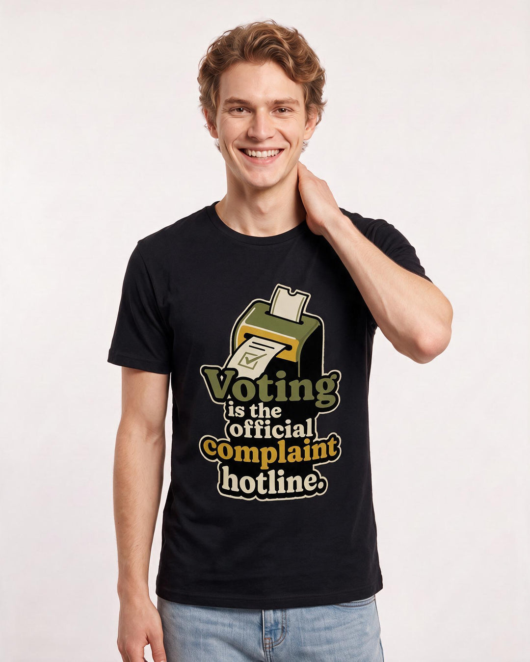 Political Statement Black T-Shirt for Men – Everyday Expression Graphic Tee product image 3