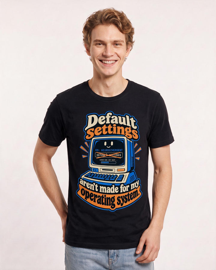Neurodiversity Black T-Shirt for Men – Everyday Expression Graphic Tee product image 1