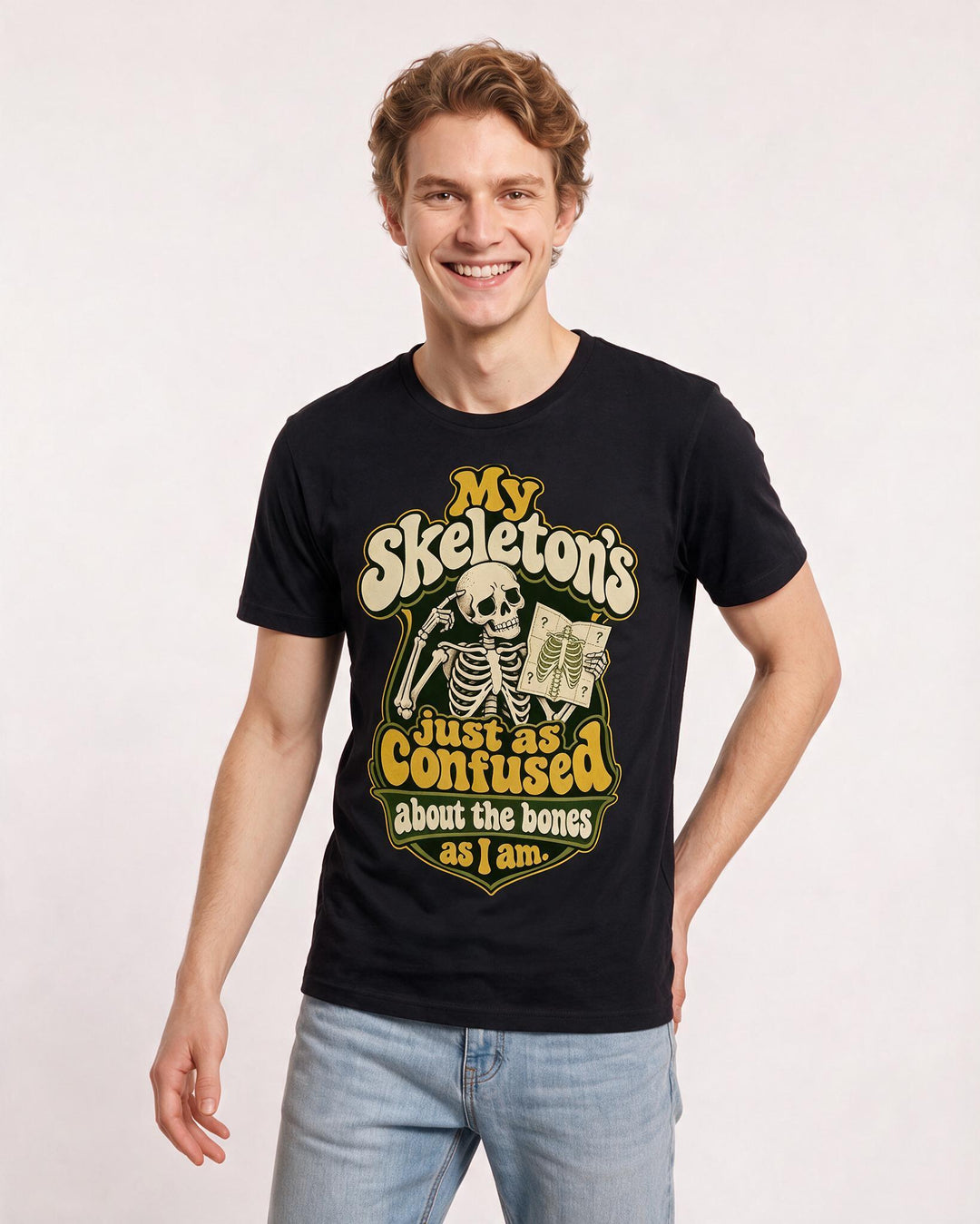 Halloween Black T-Shirt for Men – Halloween Theme Graphic Tee product image 1