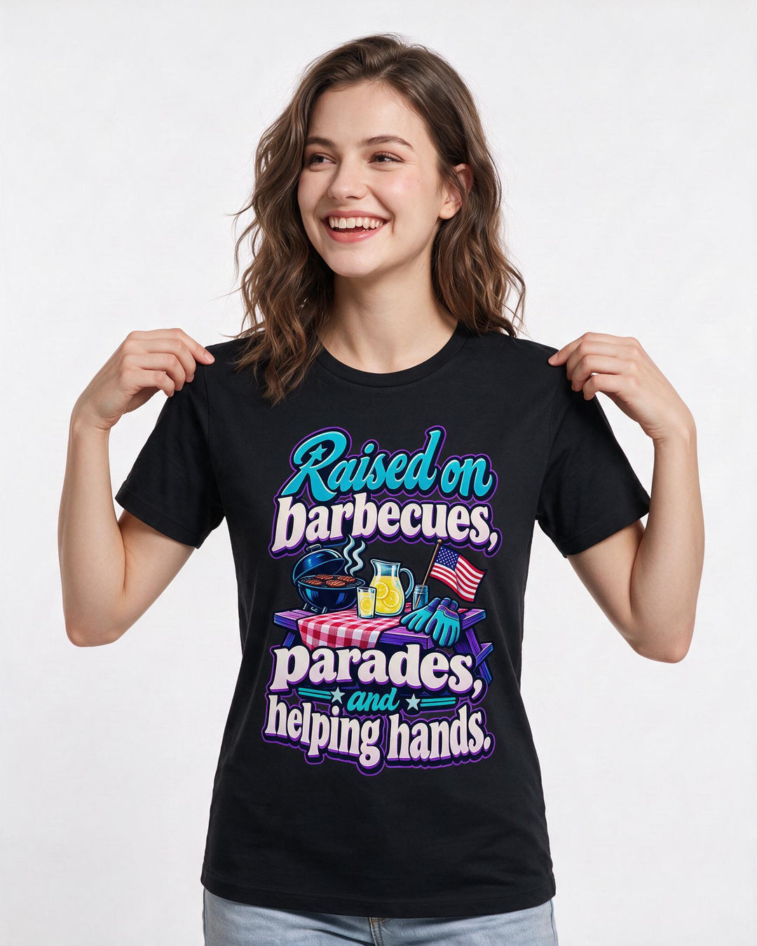 Patriotic Black T-Shirt for Women – Everyday Expression Graphic Tee product image 1