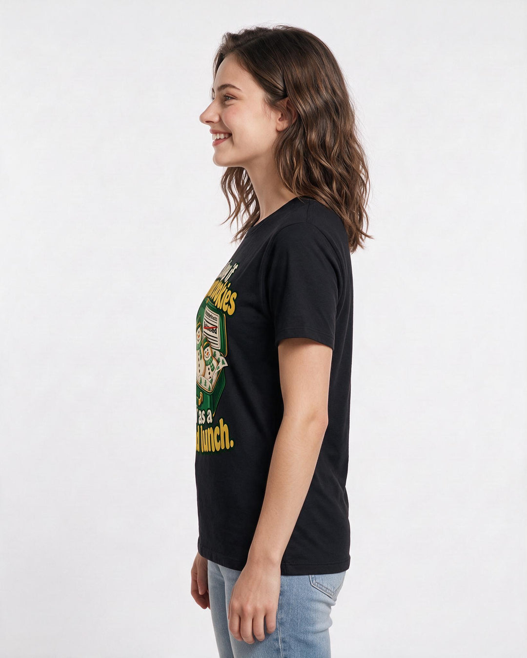 Christmas Black T-Shirt for Women – Holiday Theme Graphic Tee product image 2