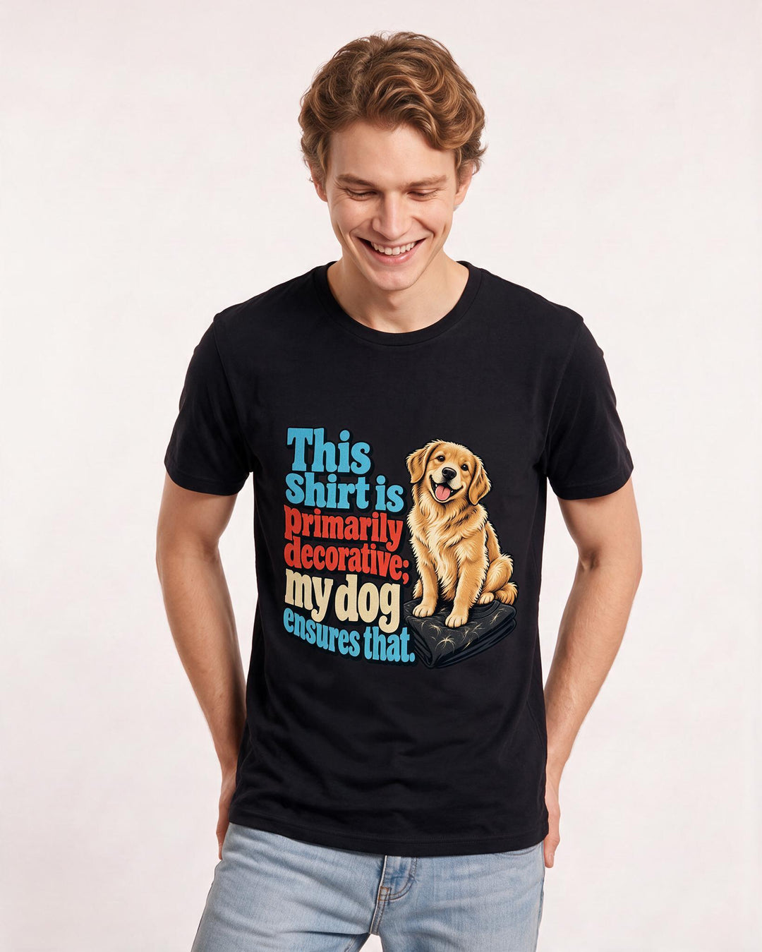 Cat Lover Black T-Shirt for Men – Everyday Expression Graphic Tee product image 1
