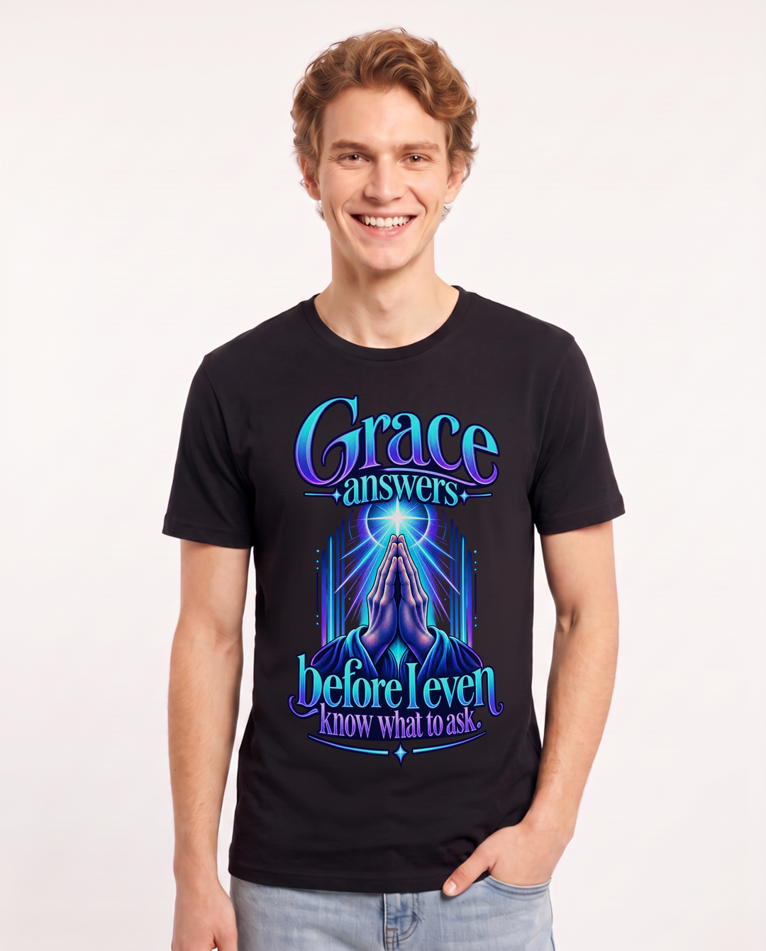 Christian Faith Black T-Shirt for Men – Everyday Expression Graphic Tee product image 3
