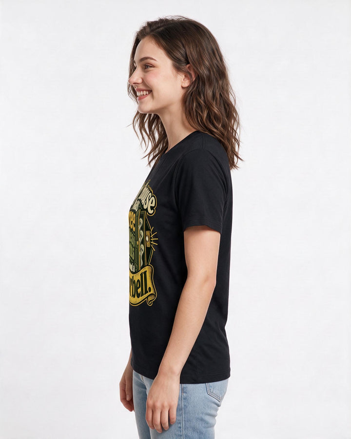 Halloween Black T-Shirt for Women – Halloween Theme Graphic Tee product image 2