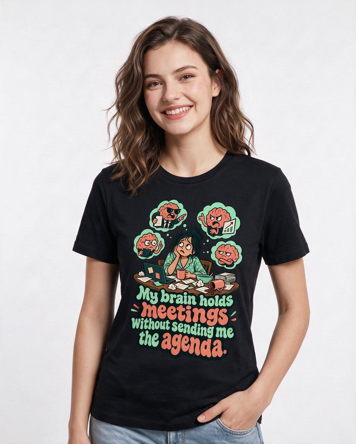 Meme Black T-Shirt for Women – Everyday Expression Graphic Tee product image 1