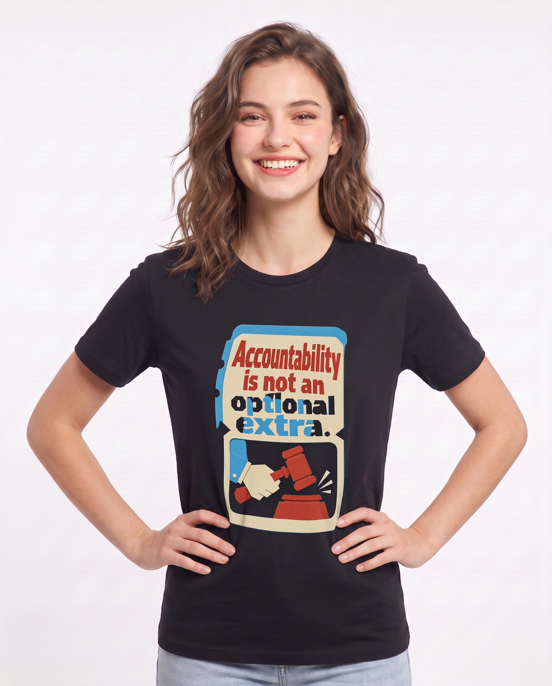 Graphic Women's Black T-Shirt - Accountability is not an optional product image 3