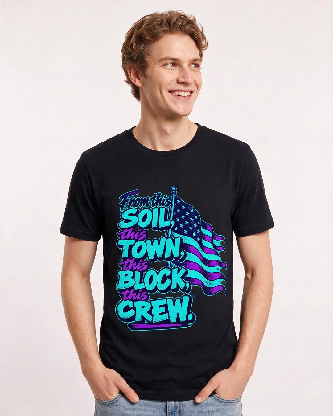 Patriotic Black T-Shirt for Men – Everyday Expression Graphic Tee product image 1